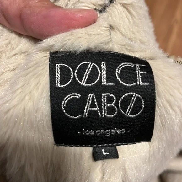 DOLCE CABO Women's suede open cardigan wrap drape Size Large - Picture 8 of 8